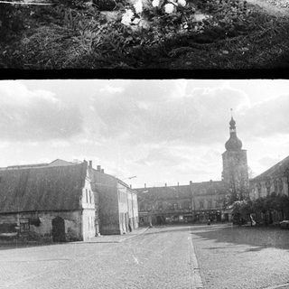 Here are a few brief summaries of what the images show: Image 1: Gravestone in a cemetery, flowers and foliage surround it.