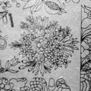 Floral patterns for embroidery, likely from a vintage publication.