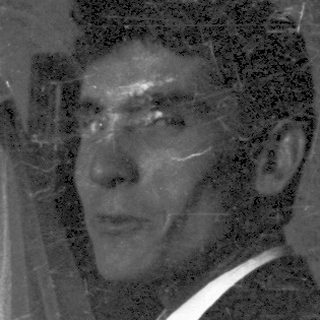 Black and white photo of a couple on their wedding day.