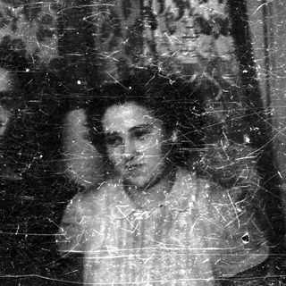 Black and white portrait of a man and woman.