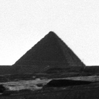 Great Sphinx and pyramids at Giza plateau.