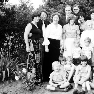 Family group photo from the 1970s or 1980s.