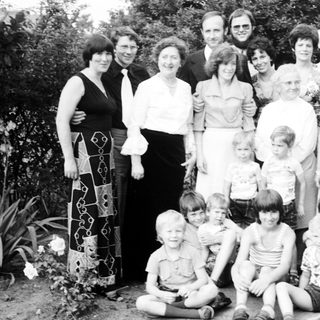 Family group photo from the 1970s or 1980s.