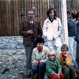 Family group photo from the 1970s or 1980s.