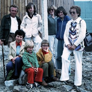 Family group photo from the late 1970s or early 1980s.