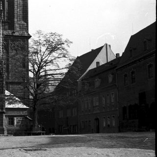 Historic Gothic cathedral with medieval architecture and courtyard.