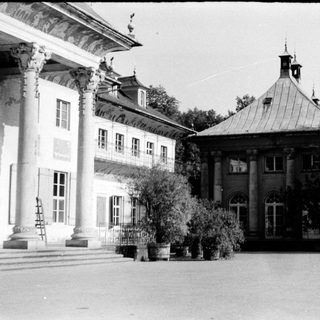 Elegant historic building with classical architecture.