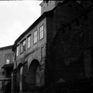 Stone fortress or castle ruins.