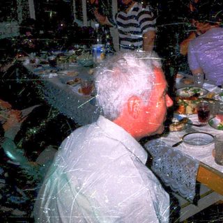 Family gathering at a festive dinner party.