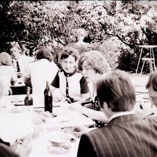 Group gathered for an outdoor meal.