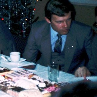 Family gathering at a festive holiday dinner.
