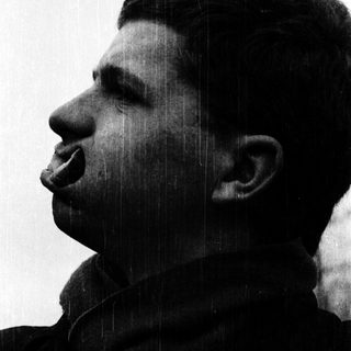 Portrait of a person in rain.