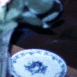 Two elderly people celebrating with cakes indoors.